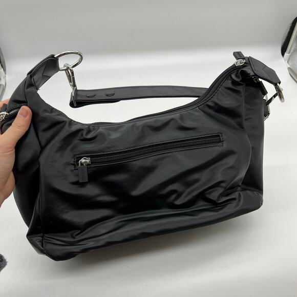 IHKWIP The Zig Zag Quilted Convertible Shoulder	 Bags Metallic Black - Picture 3 of 13